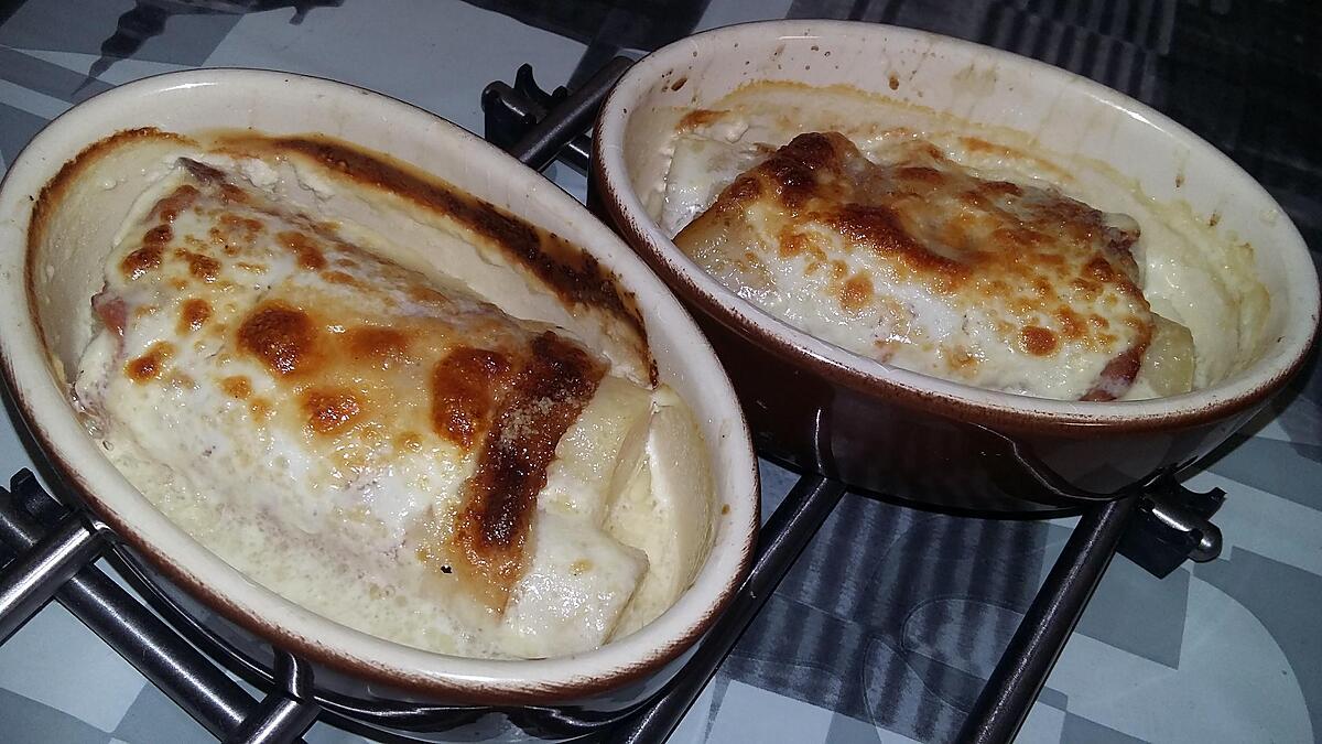 recette Petit gratin de cœur de palmier en-lardé