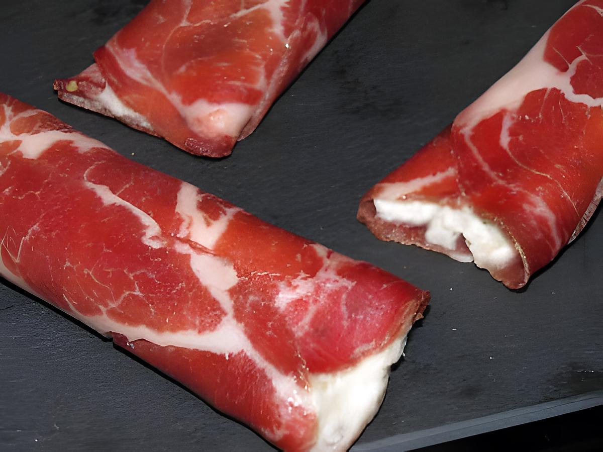 recette Roulades de coppa aux deux fromages