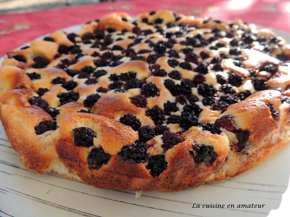 recette Gâteau au fromage blanc et aux mûres