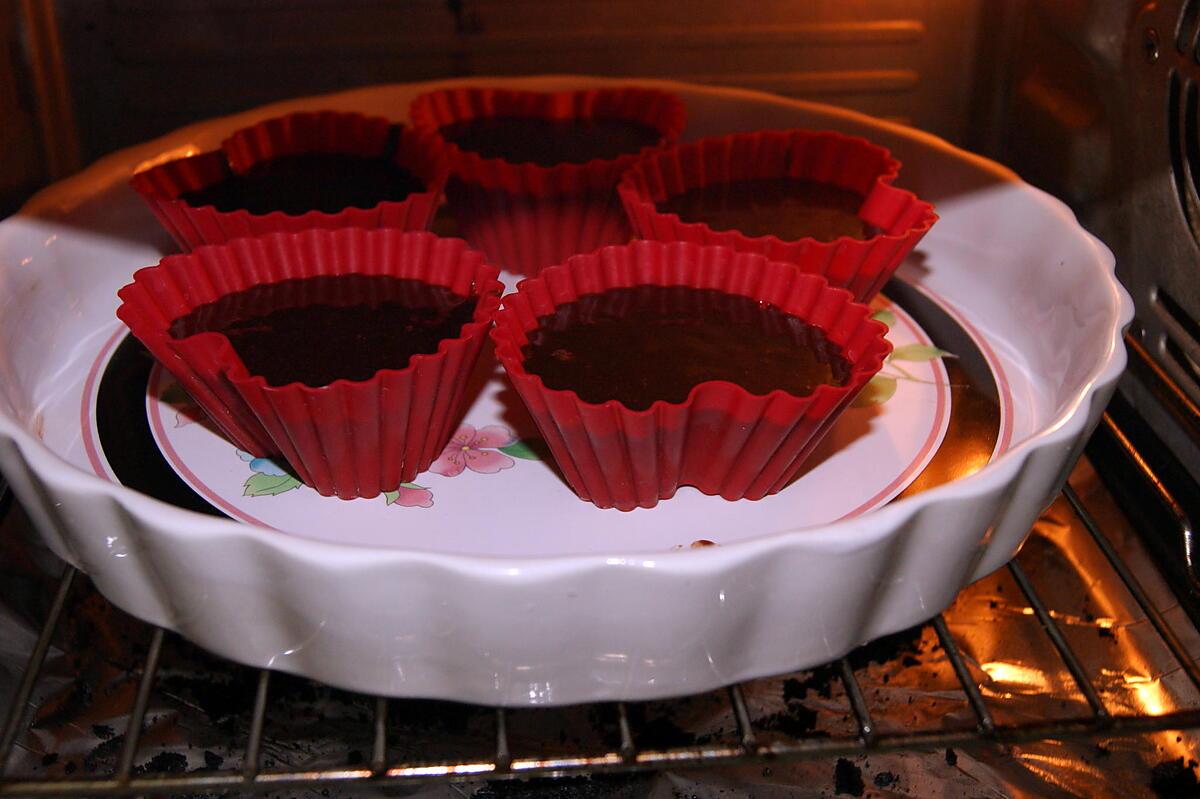 recette Coulant au chocolat, au coulis de Framboise.