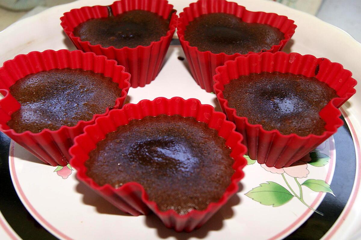 recette Coulant au chocolat, au coulis de Framboise.