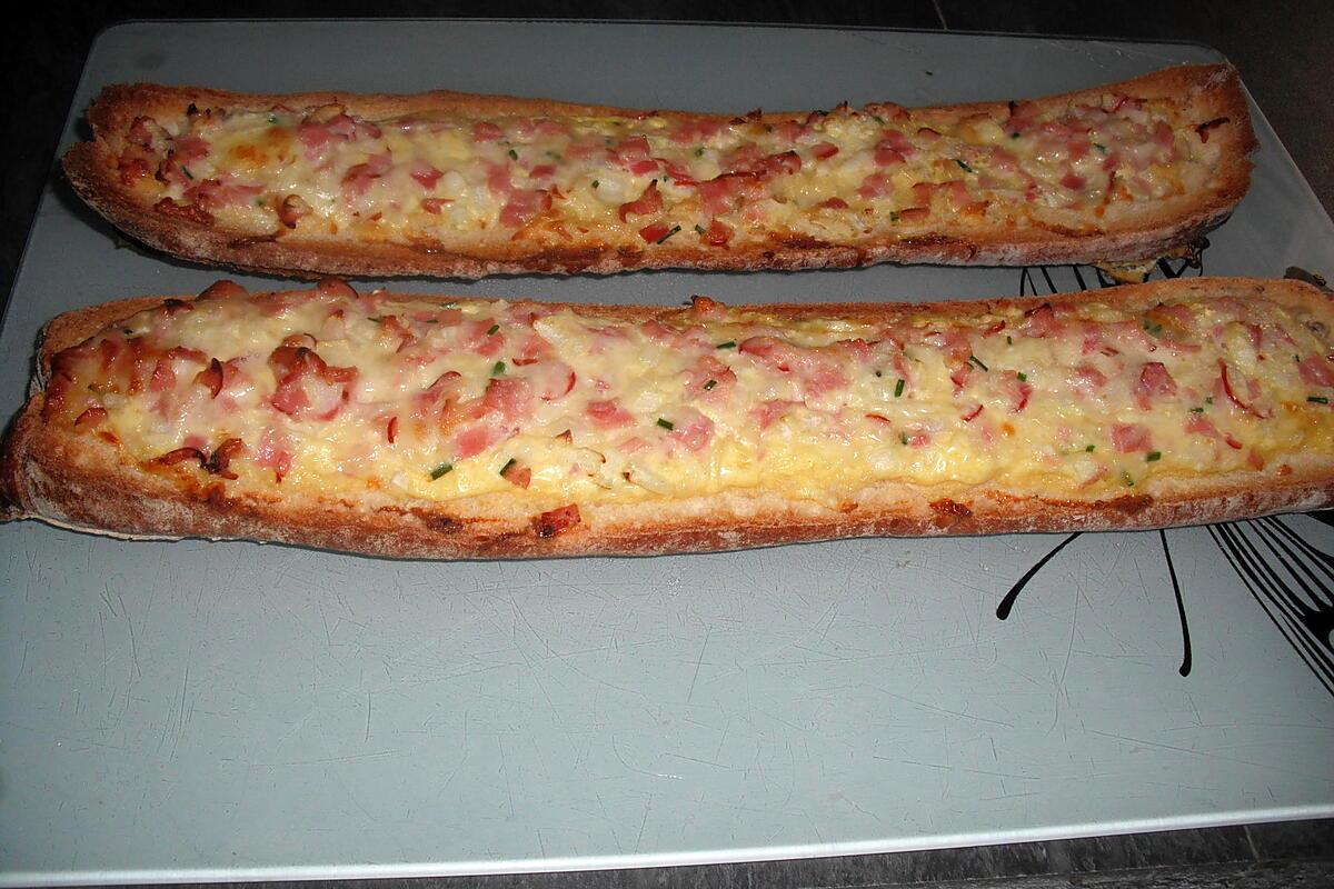 recette Baguettes garnies au bacon