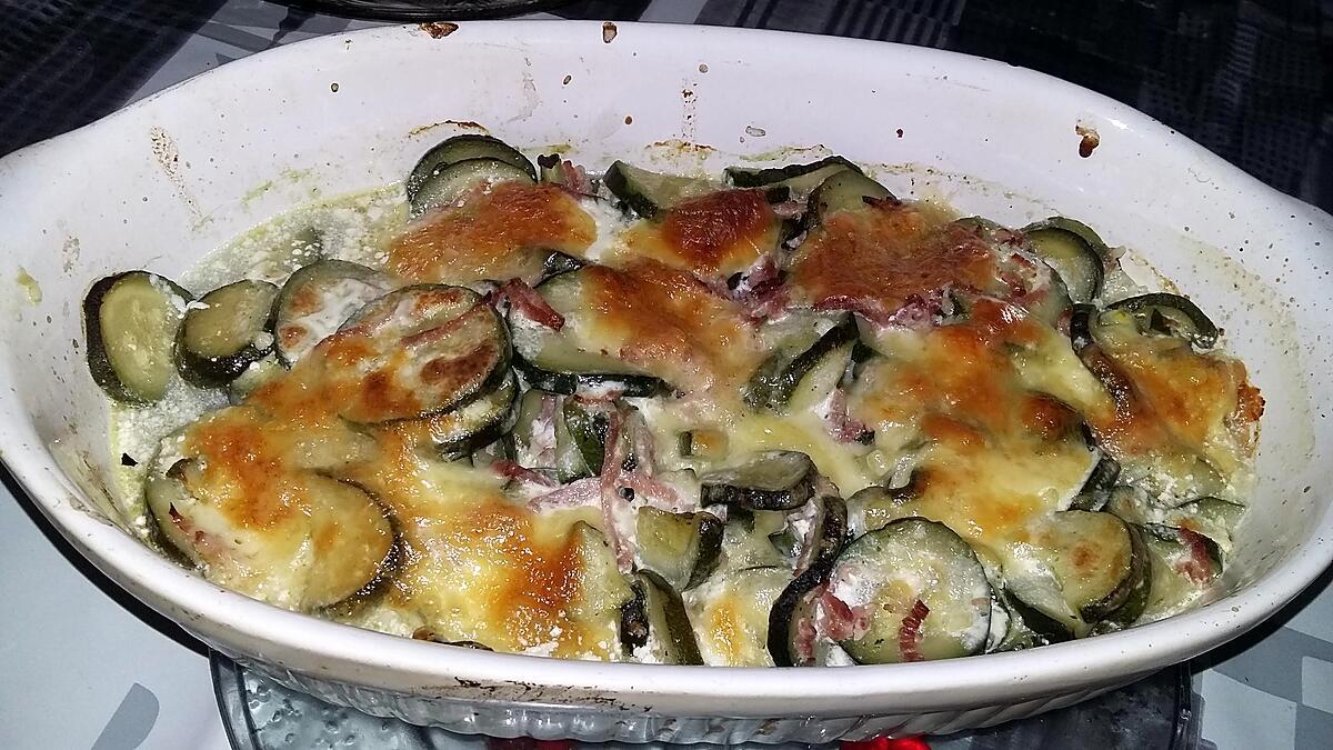 recette Gratiné de courgettes jambon mozzarella