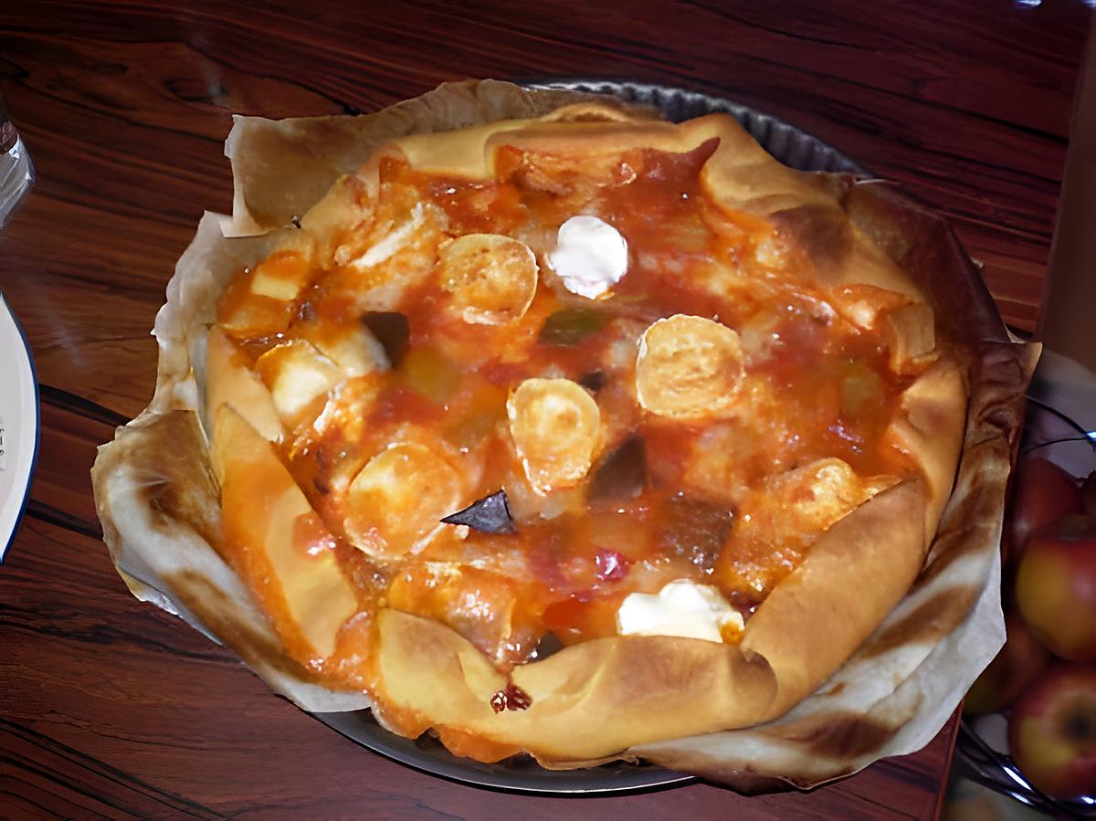 recette Tarte à la ratatouille et au chèvre