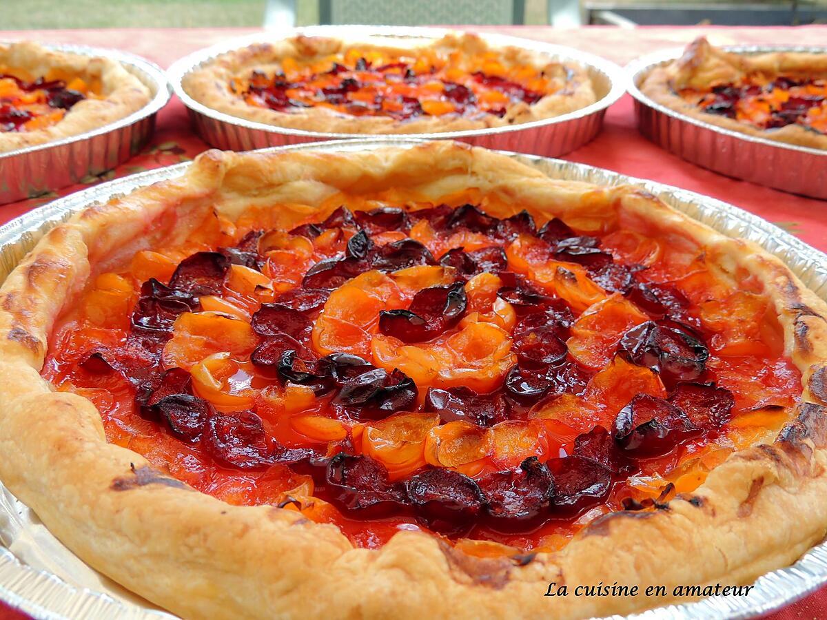 recette Tarte aux prunes , mirabelles et poudre d'amandes