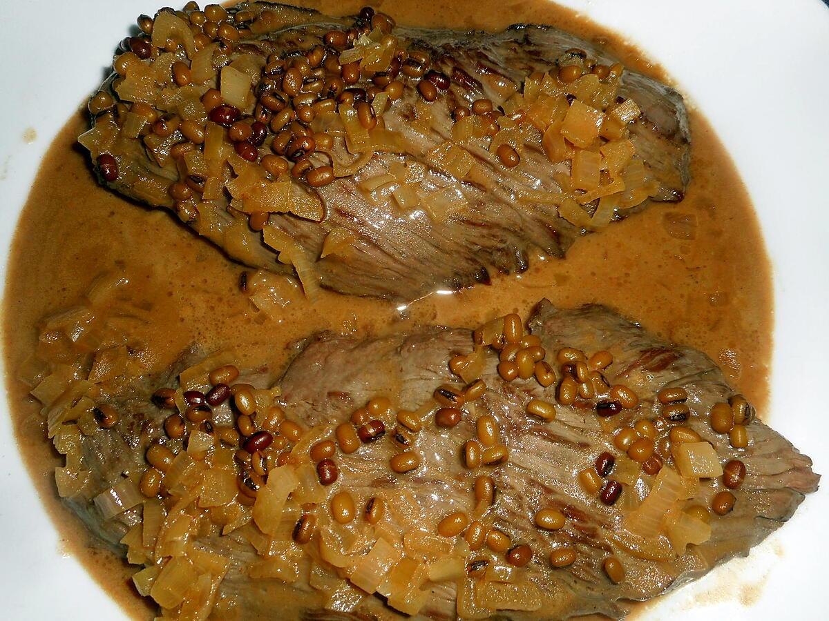 recette Bavette d aloyau au poivre vert