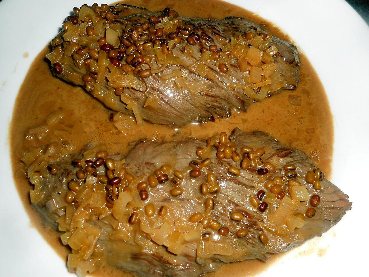 recette Bavette d aloyau au poivre vert