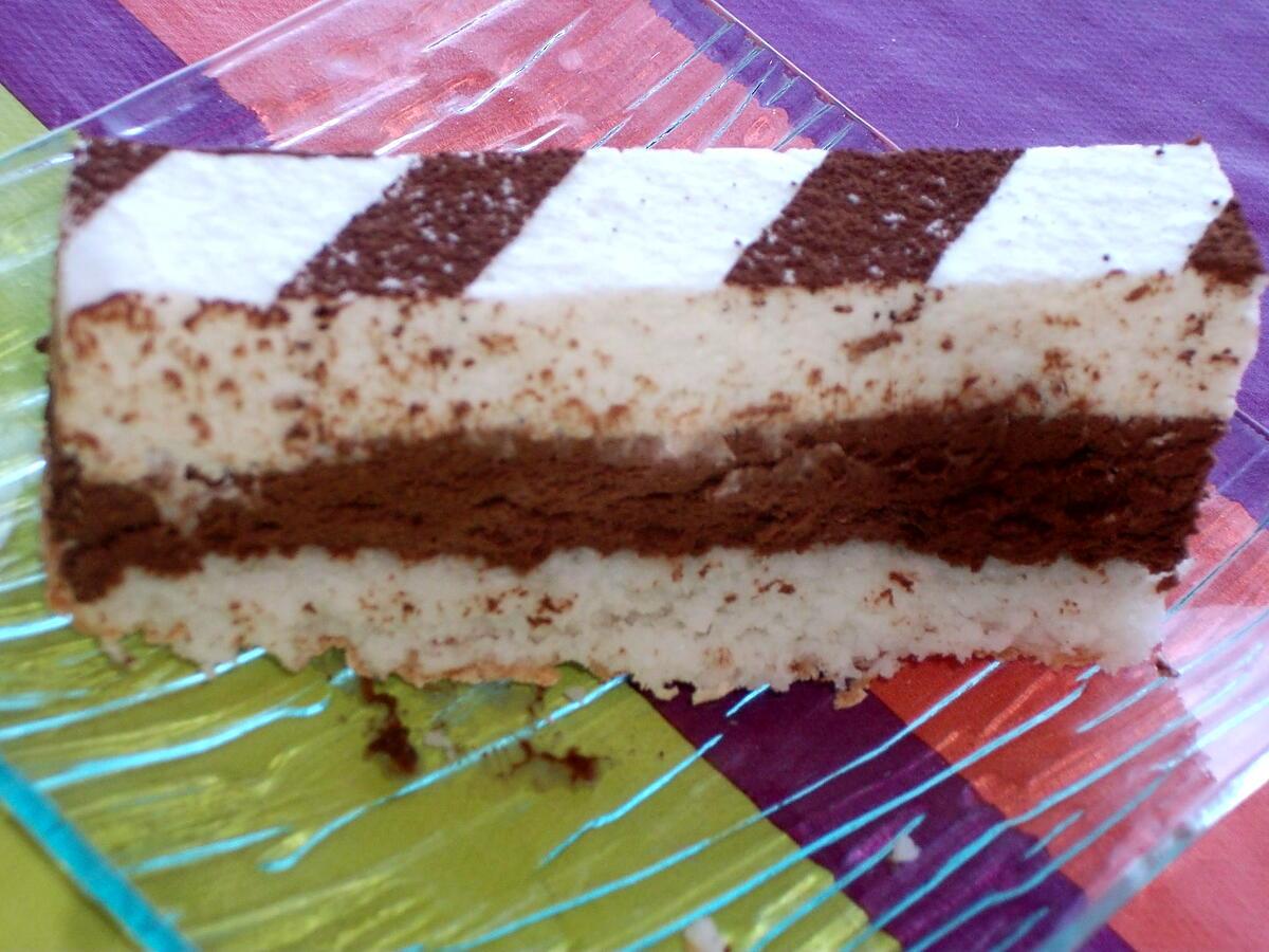 recette Entremet mousse coco et chocolat