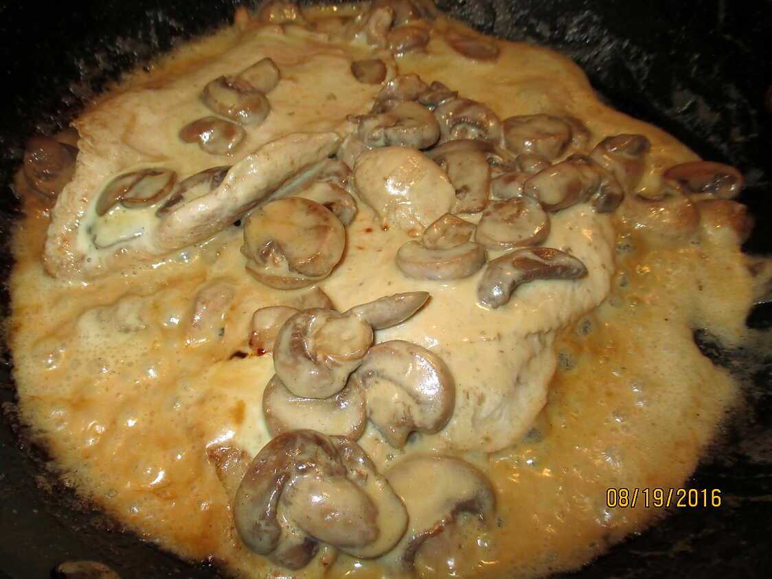 Recette d'Escalope de dinde à la crème de brebis