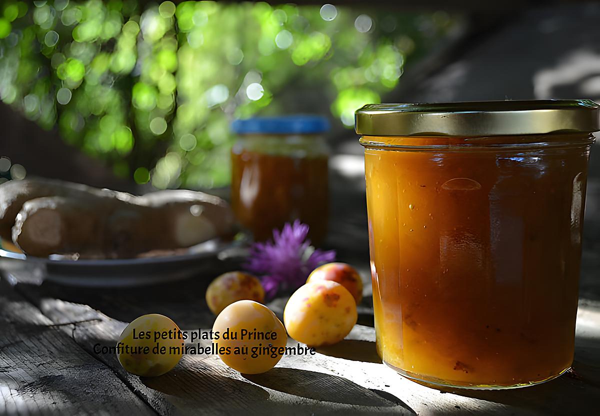 recette CONFITURE DE MIRABELLES AU GINGEMBRE