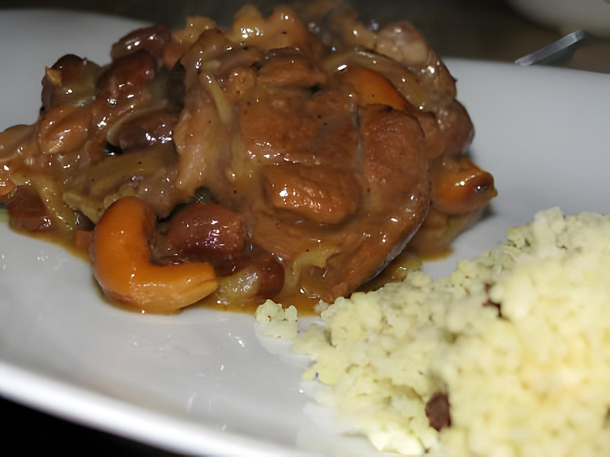 recette Tajine d'agneau aux raisins et noix de cajou