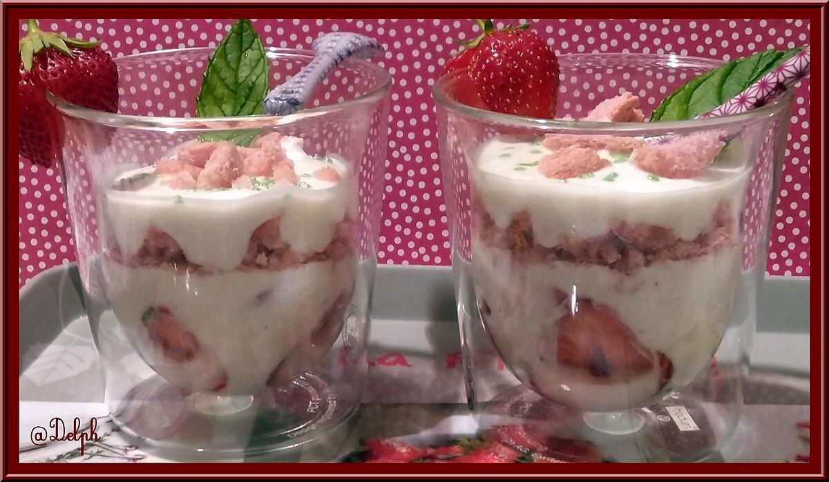 recette Verrines de Fromage blanc aux fraises