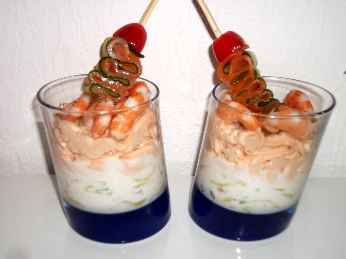 recette Verrine concombre aux deux saumons (compatible dukan)