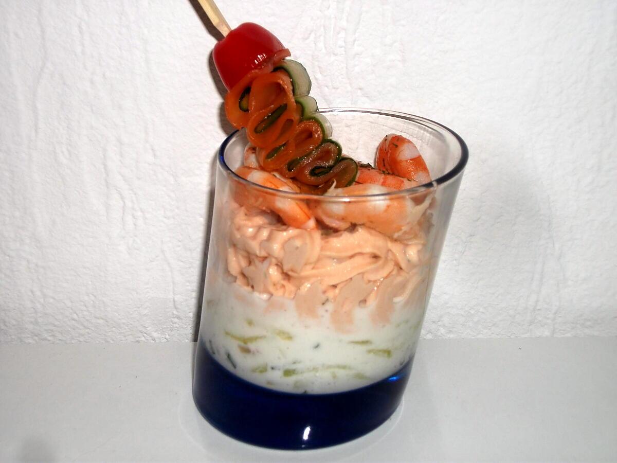 recette Verrine concombre aux deux saumons (compatible dukan)