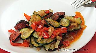 recette Légumes au chorizo