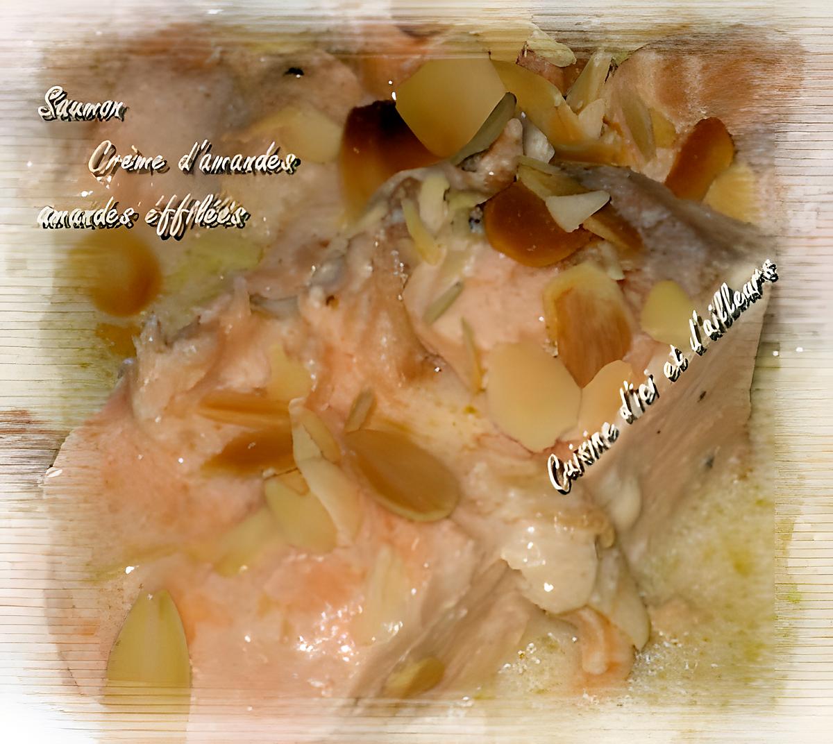 recette Pavés de saumon à la crème d'amandes