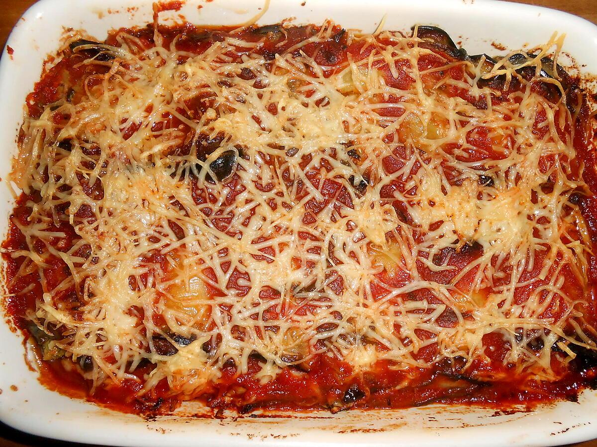 recette PARMIGIANA D'AUBERGINES ROULEES