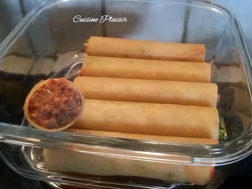recette Cannelloni au thon sauce tomate