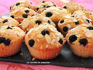 recette Muffins aux mûres et amandes effilées