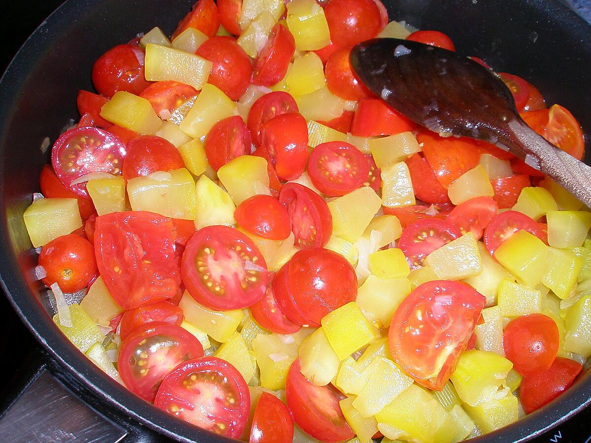 recette Crumble de courgettes aux tomates cerises et chèvre