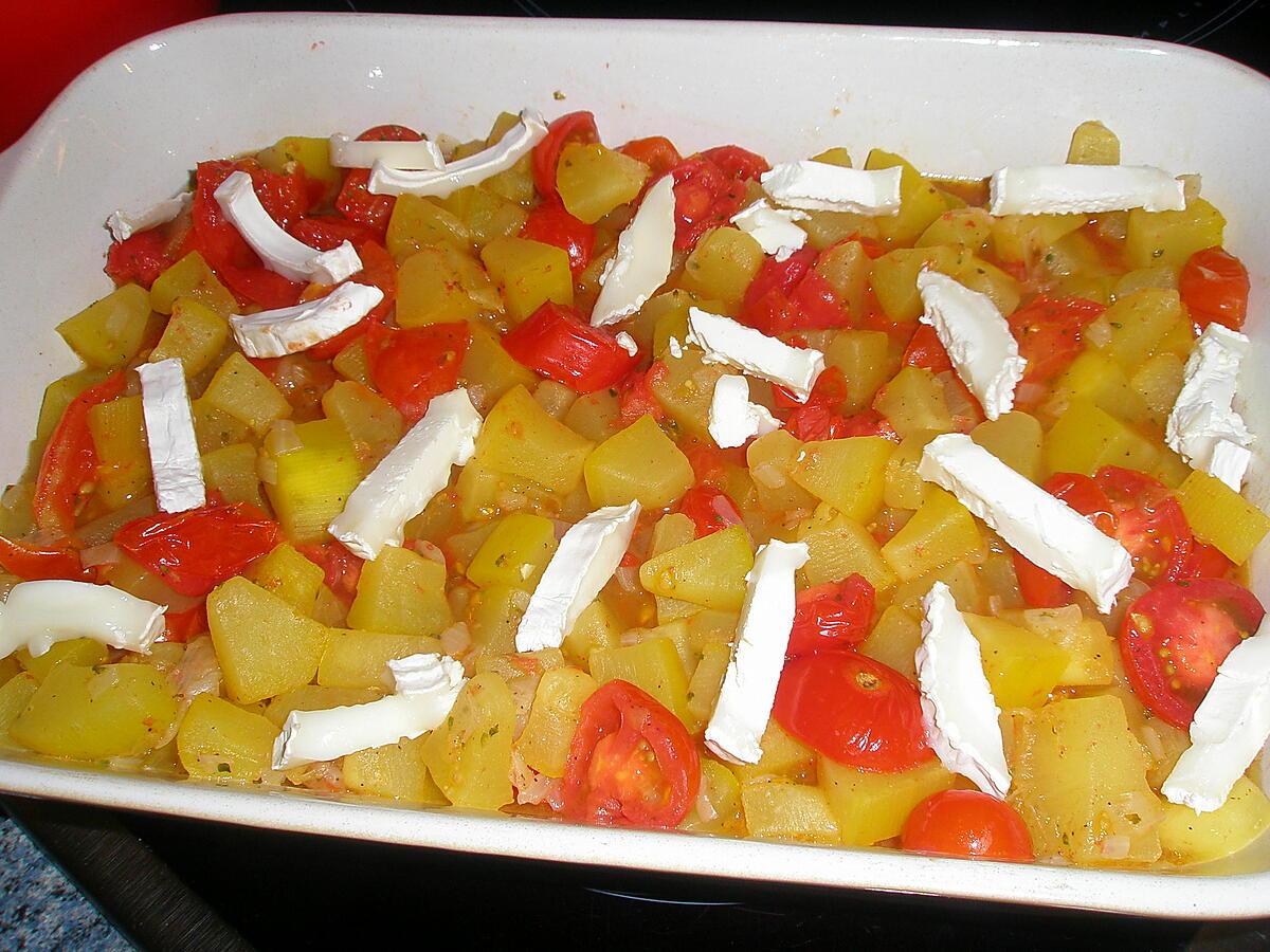 recette Crumble de courgettes aux tomates cerises et chèvre