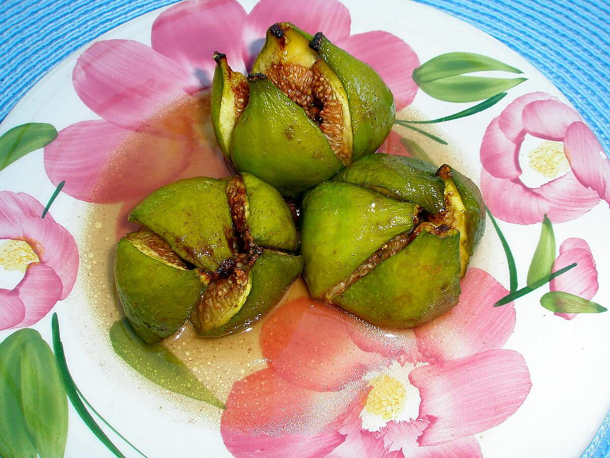 recette Figues blanches rôties au miel