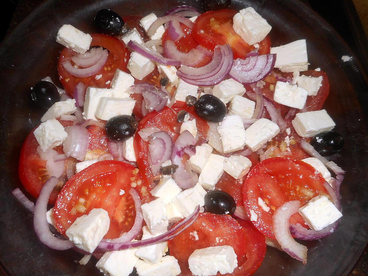 recette Salade de tomates au thon et à la féta