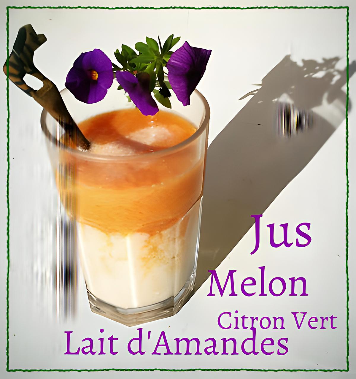 recette Jus de Melon - Citron Vert et Lait d'amandes (Thermomix ou pas)