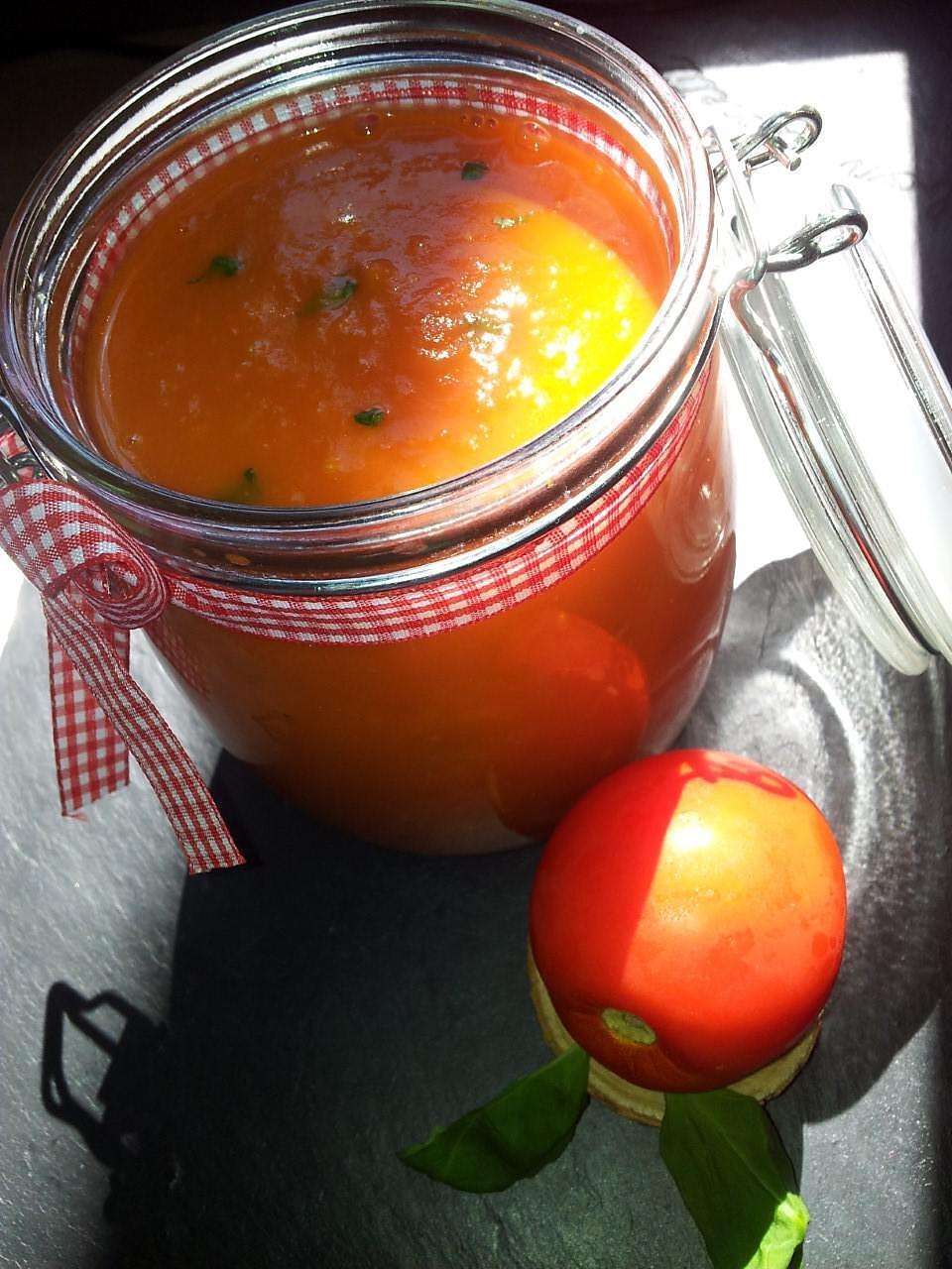 recette Coulis de tomates fraiches-basilic faits maison