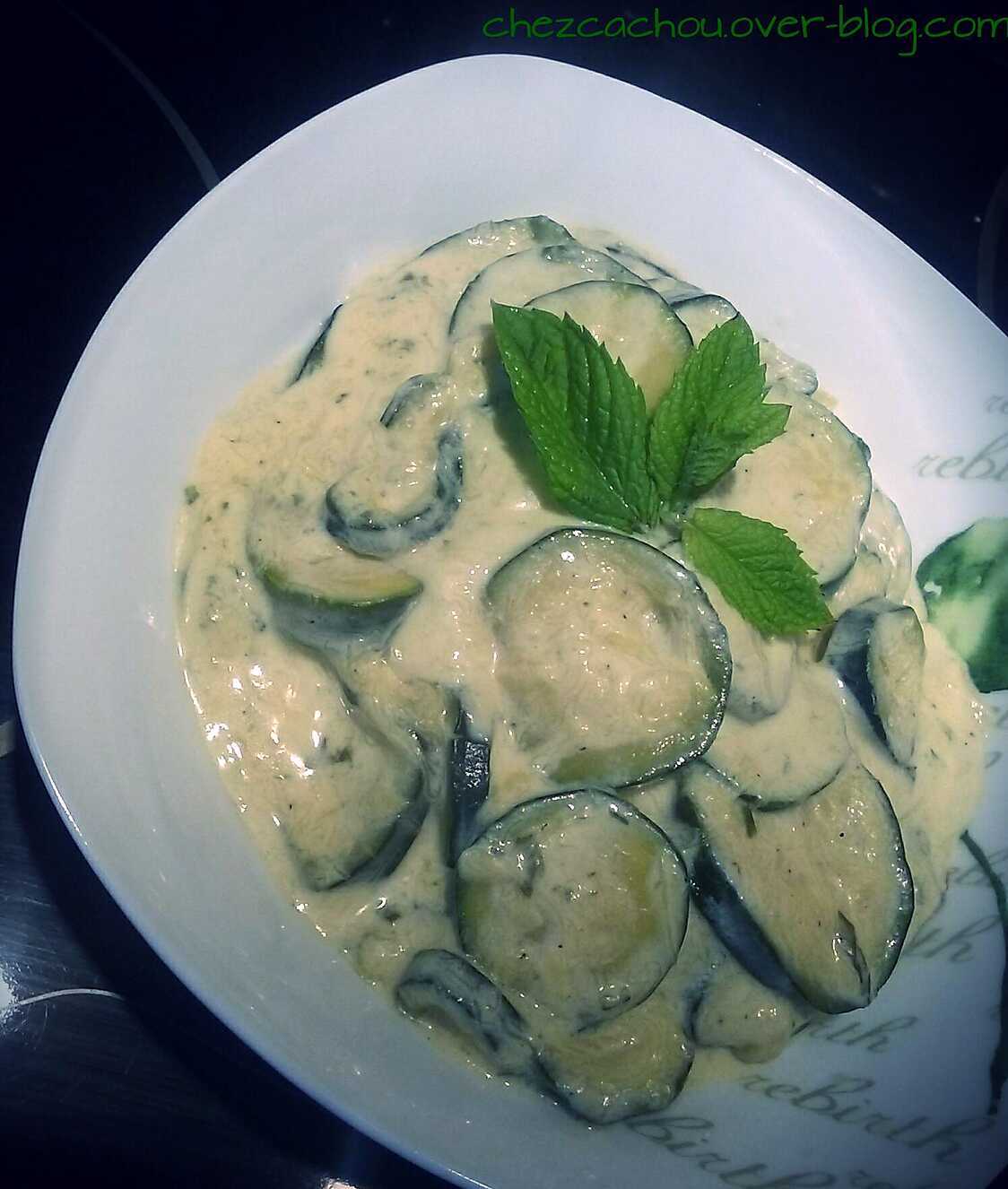 Recette de Courgettes mijotées à la menthe