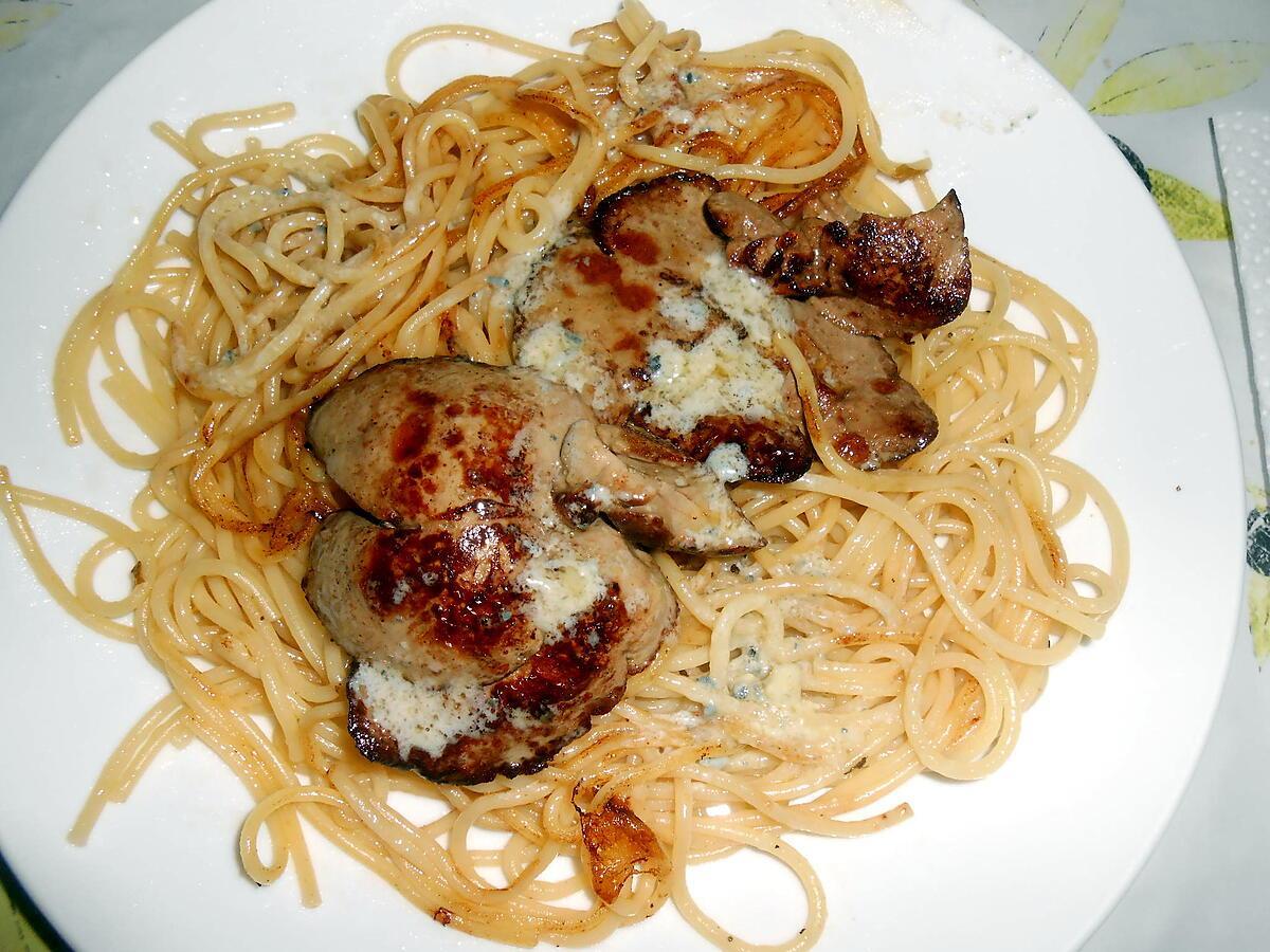 recette SPAGHETTI AUX FOIES DE LAPIN AU BEURRE DE SAINT AGUR