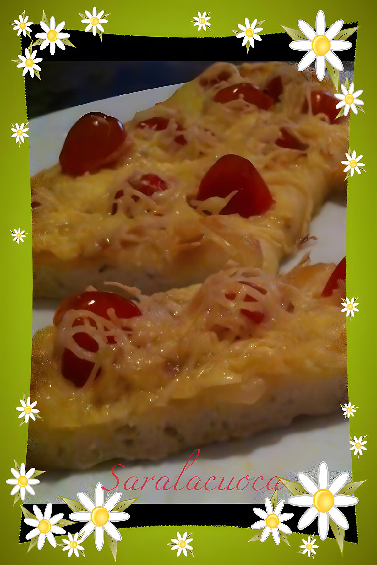 recette Focaccia (  tomate , gruyère  )