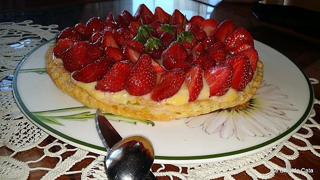 recette Tarte feuilletée aux fraises