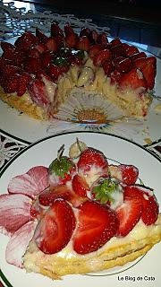 recette Tarte feuilletée aux fraises