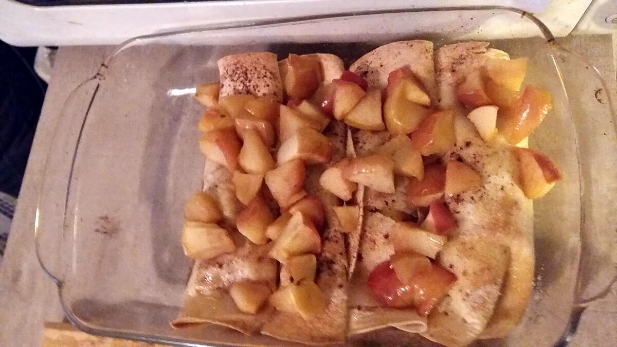 recette Roulés de tortilla pomme cannelle