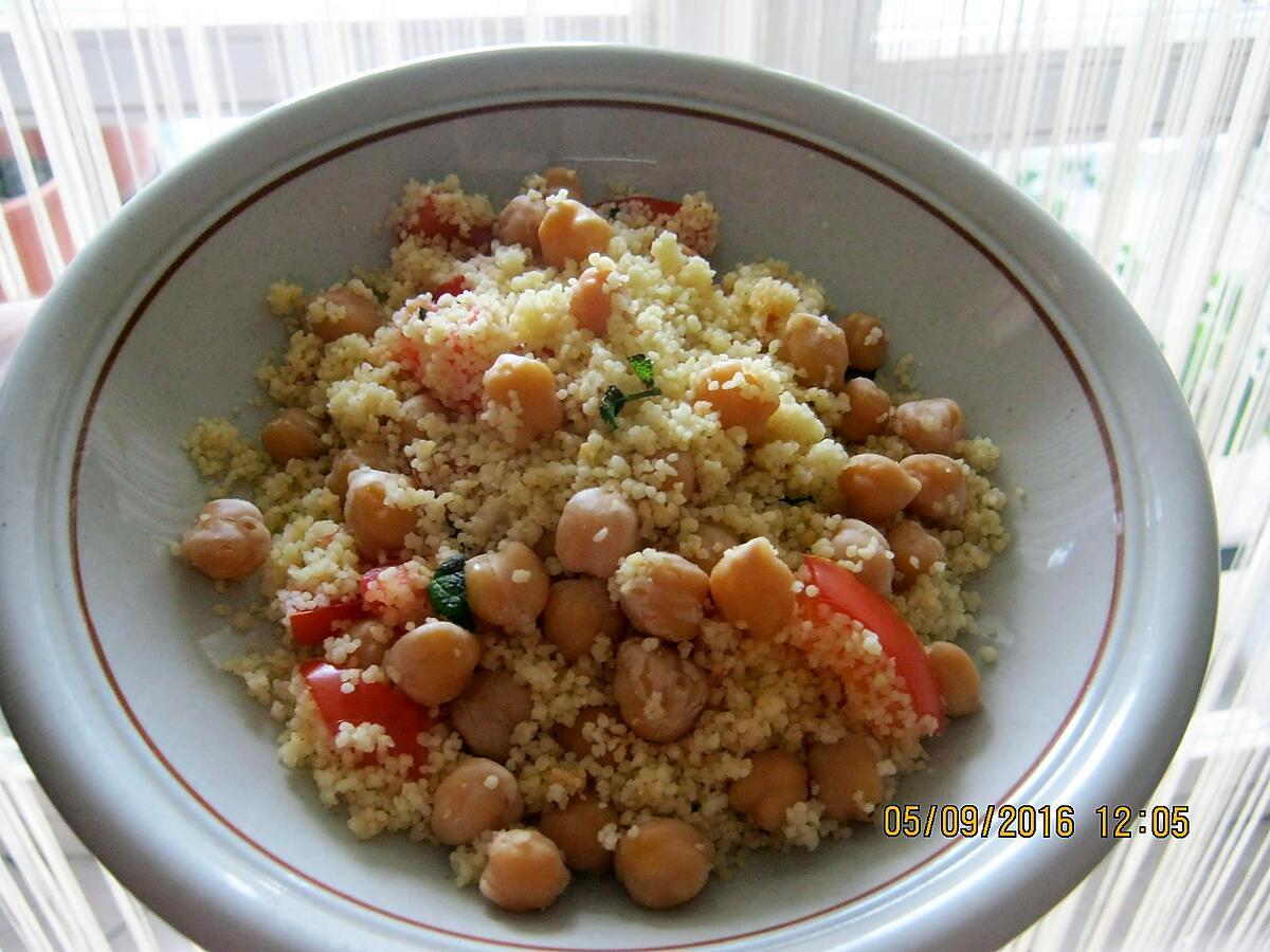 recette Salade de couscous au pois chiche