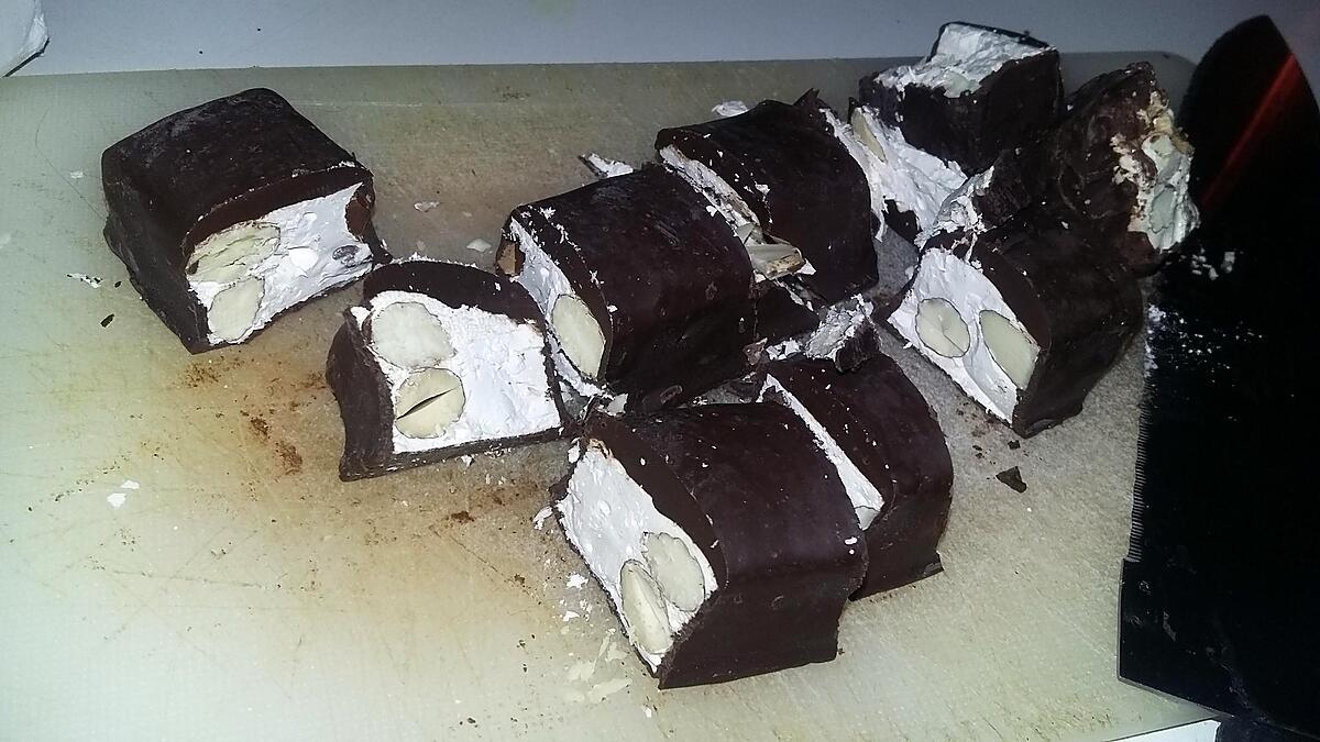 recette Fondant au chocolat et au nougat