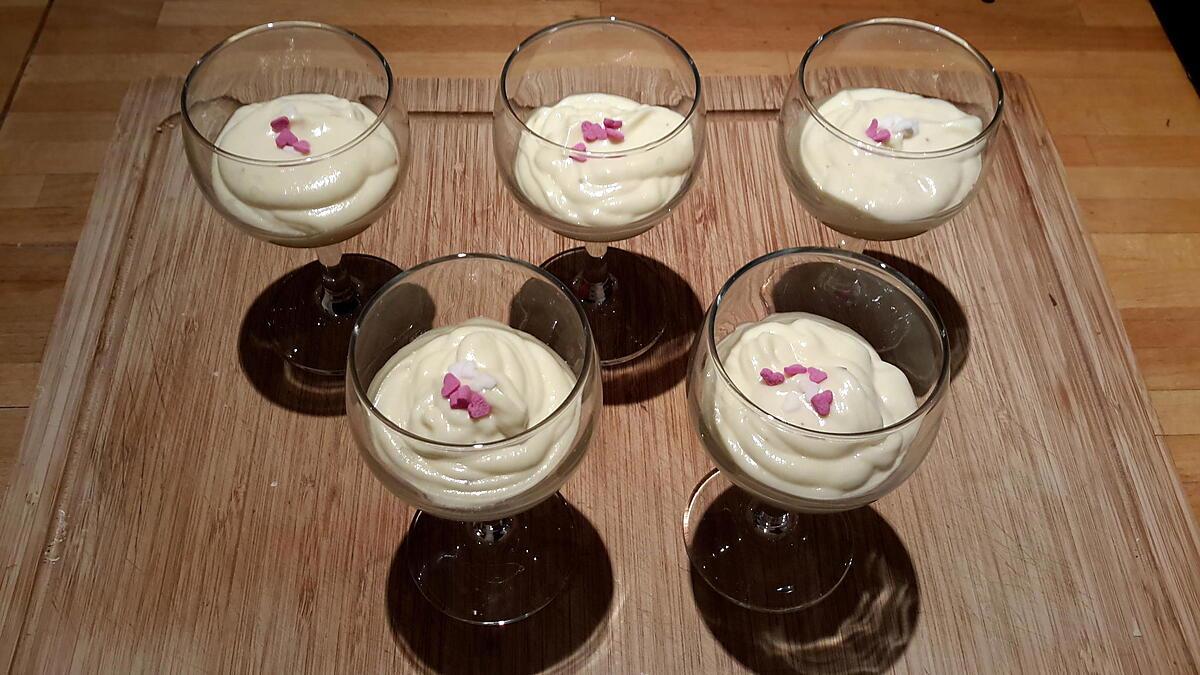 recette Mousse au chocolat blanc amande