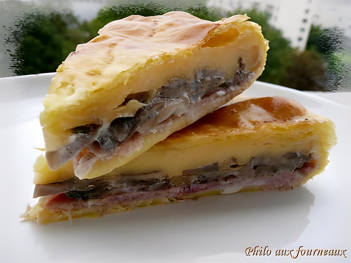 recette Tourte feuilletée au jambon & au gouda