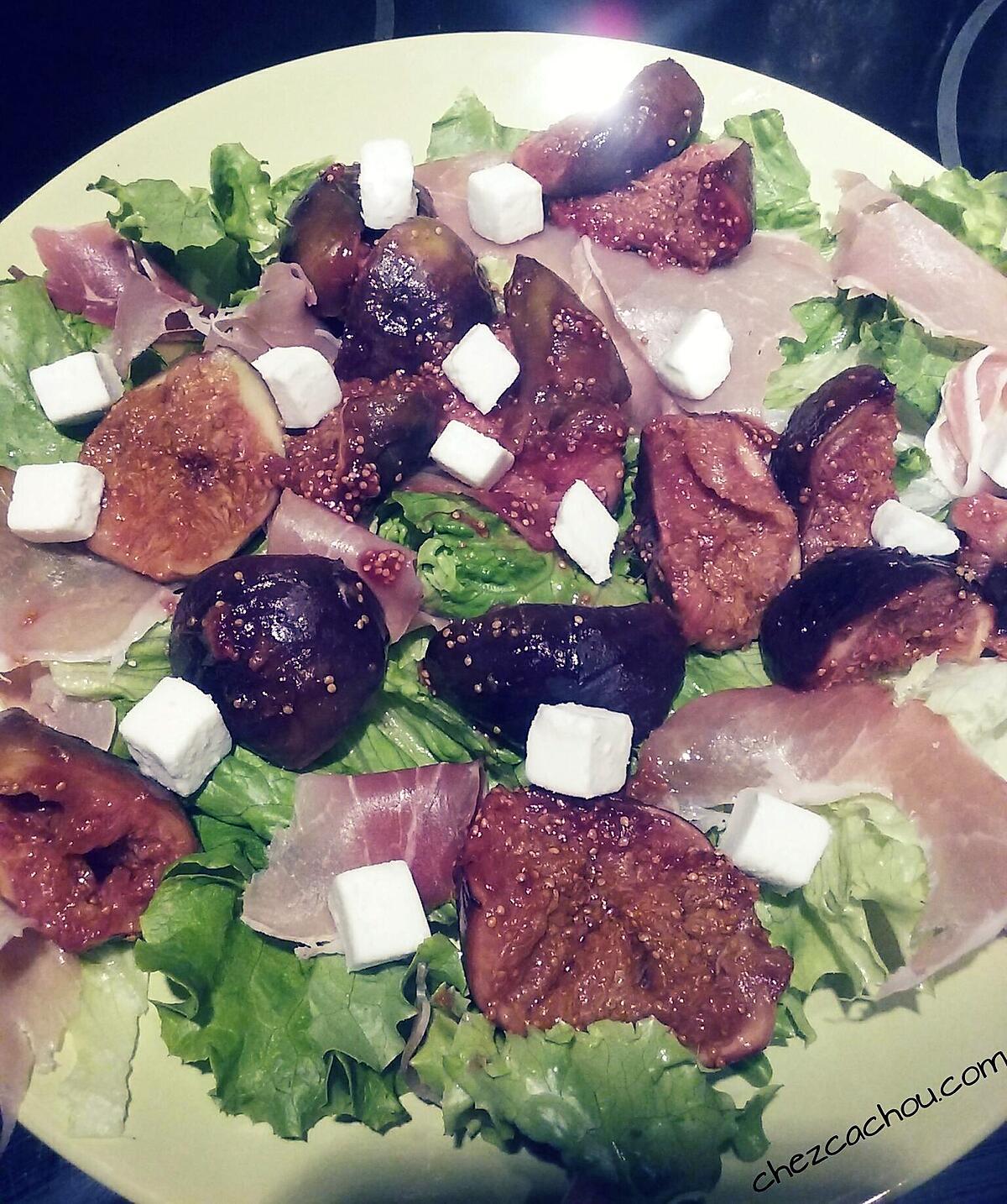 recette Salade de figues rôties au miel