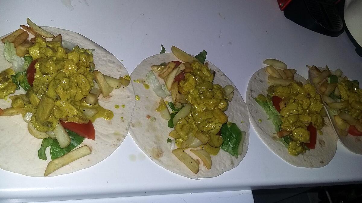 recette Wrap a la dinde au curry