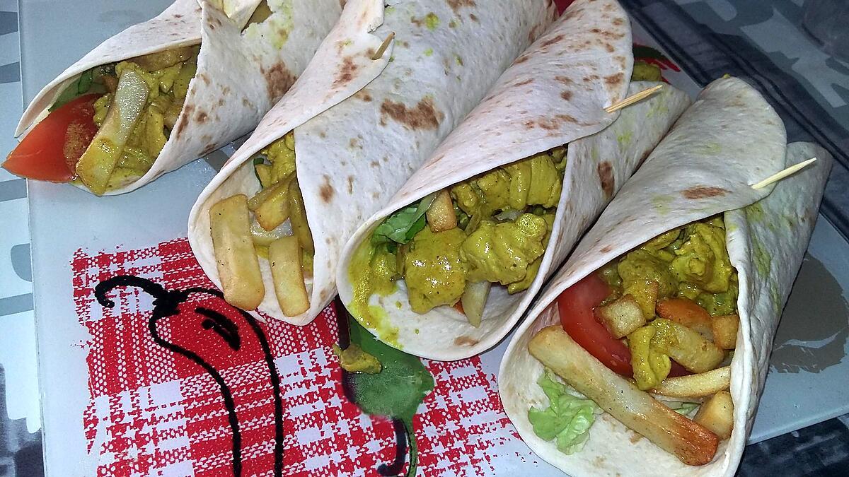 recette Wrap a la dinde au curry