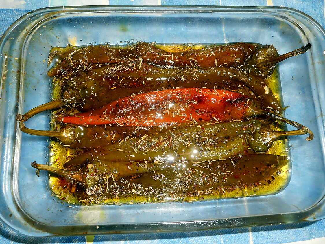 Piments doux marinés