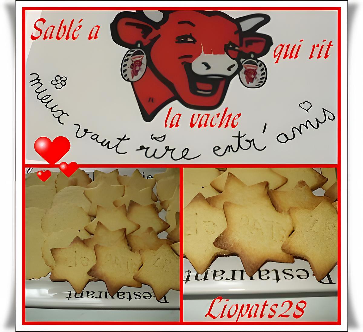 recette SABLES A LA VACHE QUI RIT