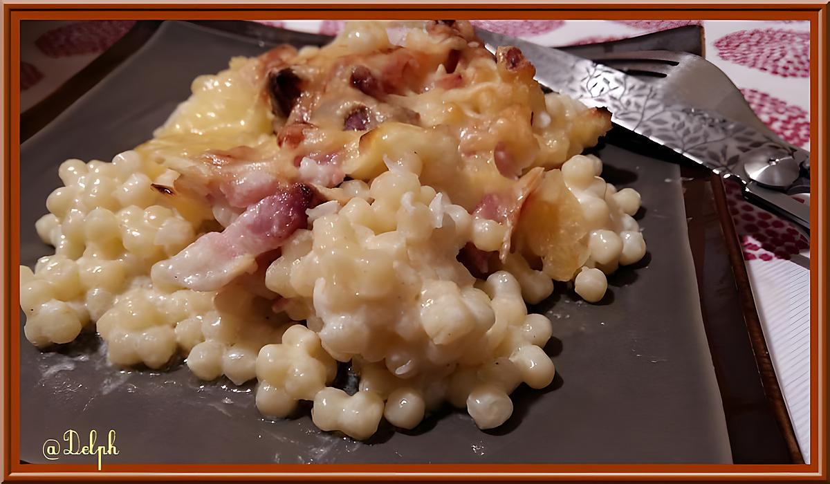 recette Gratin de pâtes plomb à la carbonara