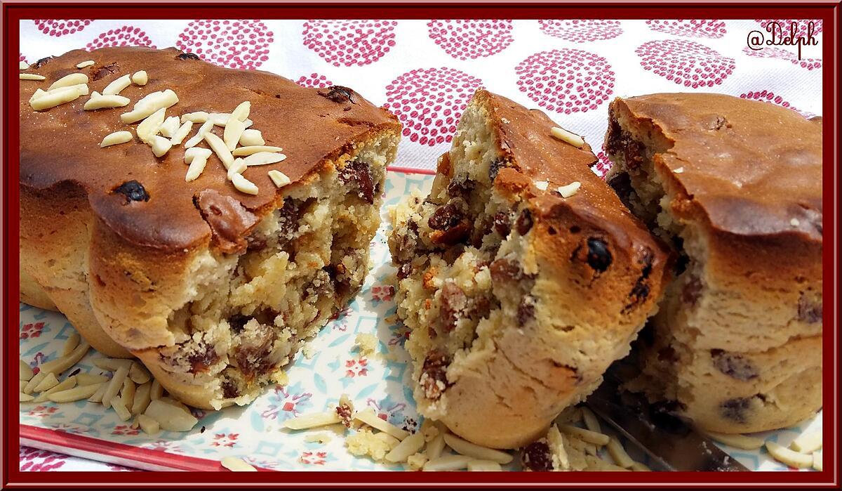 recette Cake aux raisins, noisettes et amandes