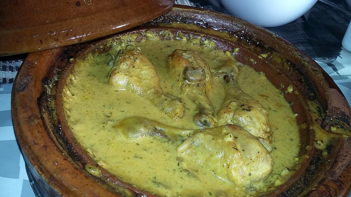 recette Tajine de poulet a la creme