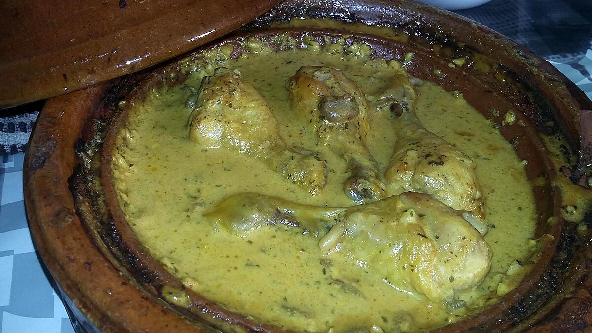 recette Tajine de poulet a la creme