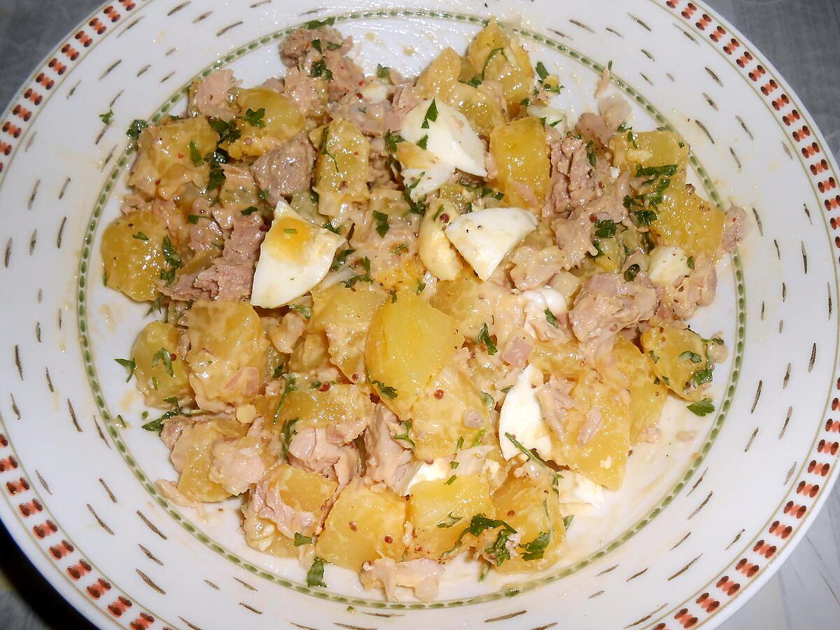 recette SALADE DE POMMES DE TERRE AU THON