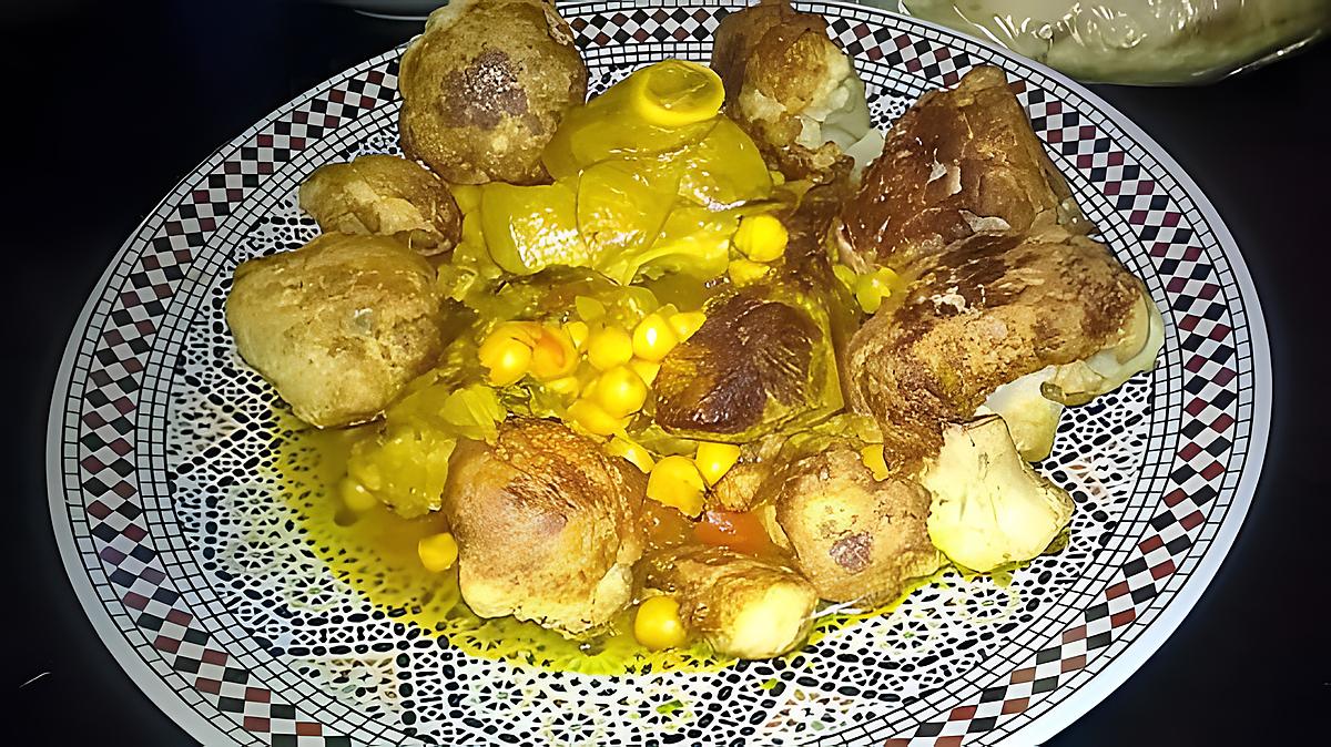 recette TAJINE DE BEIGNET DE CHOU FLEUR